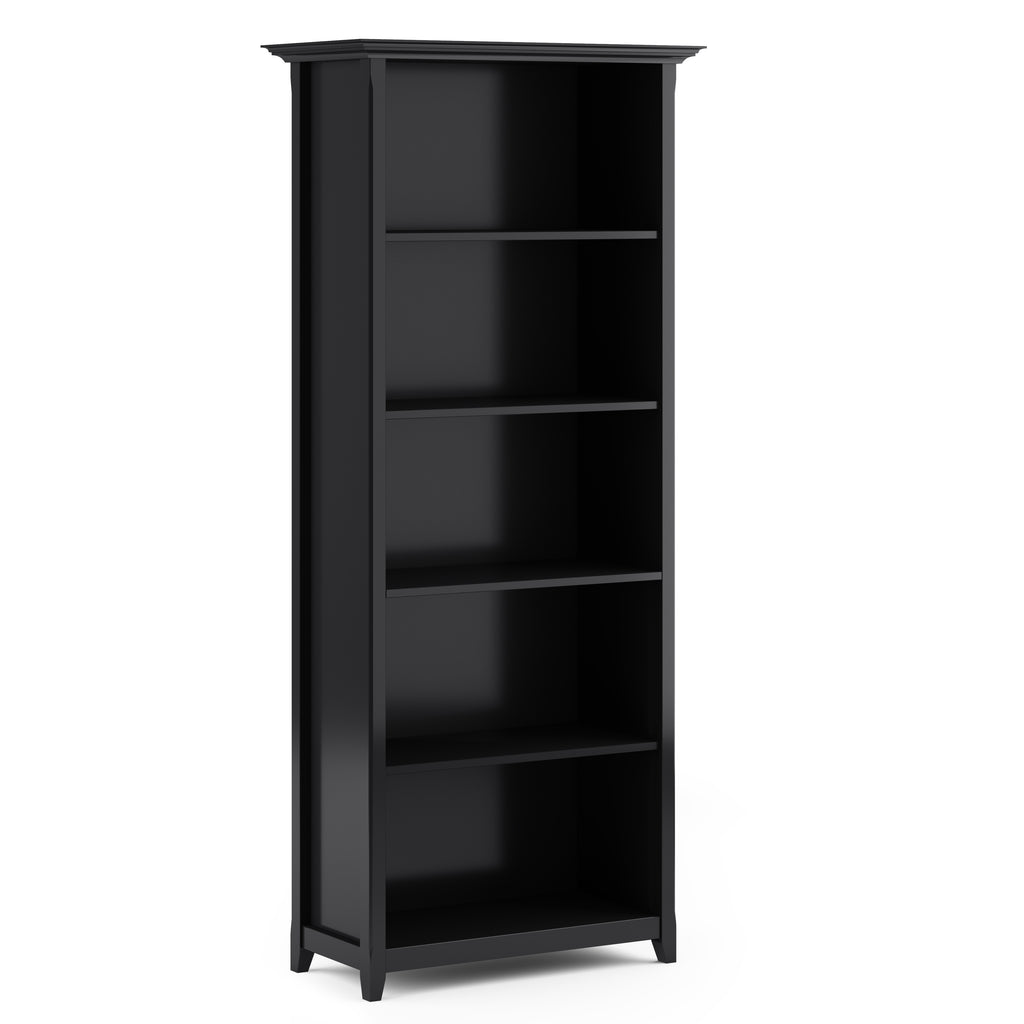 Amherst 30 Inch Solid Wood 5 Shelf Bookcase