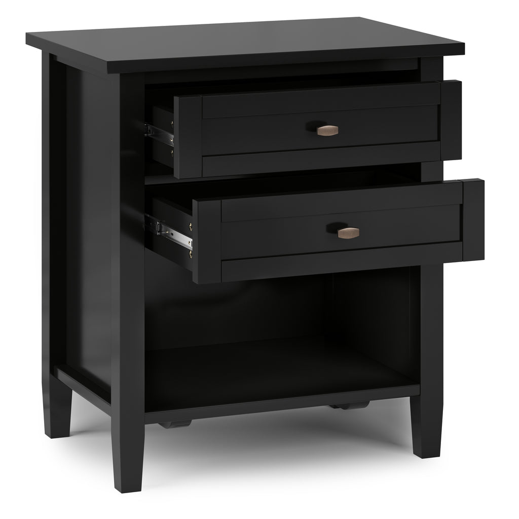 Warm Shaker Solid Wood 24" Wide Transitional Nightstand