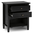 Warm Shaker Solid Wood 24" Wide Transitional Nightstand
