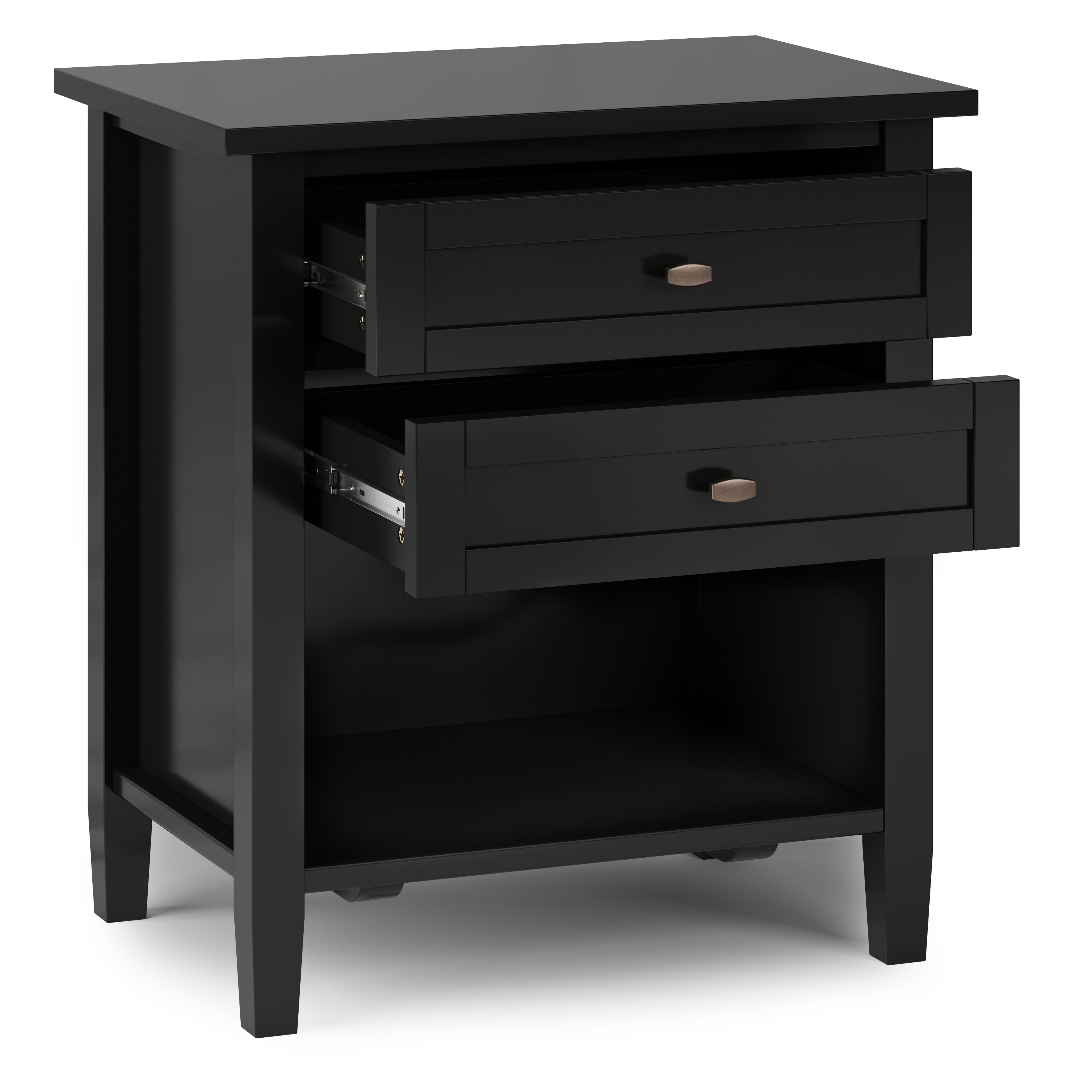 Warm Shaker Solid Wood 24" Wide Transitional Nightstand