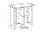 Cosmopolitan 30 Inch Wide Solid Wood Low Storage Cabinet