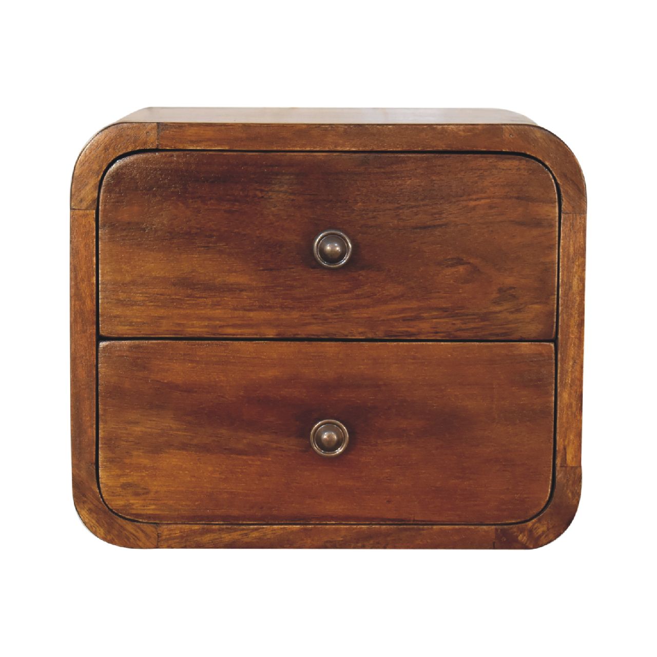 Solid Wood Floating Mini Nightstand - 2 Drawers