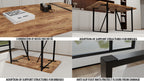 55" Modern Rural Industrial Dining Table