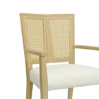 Arm Dining Chair Set of 2 - Light Ash & Beige