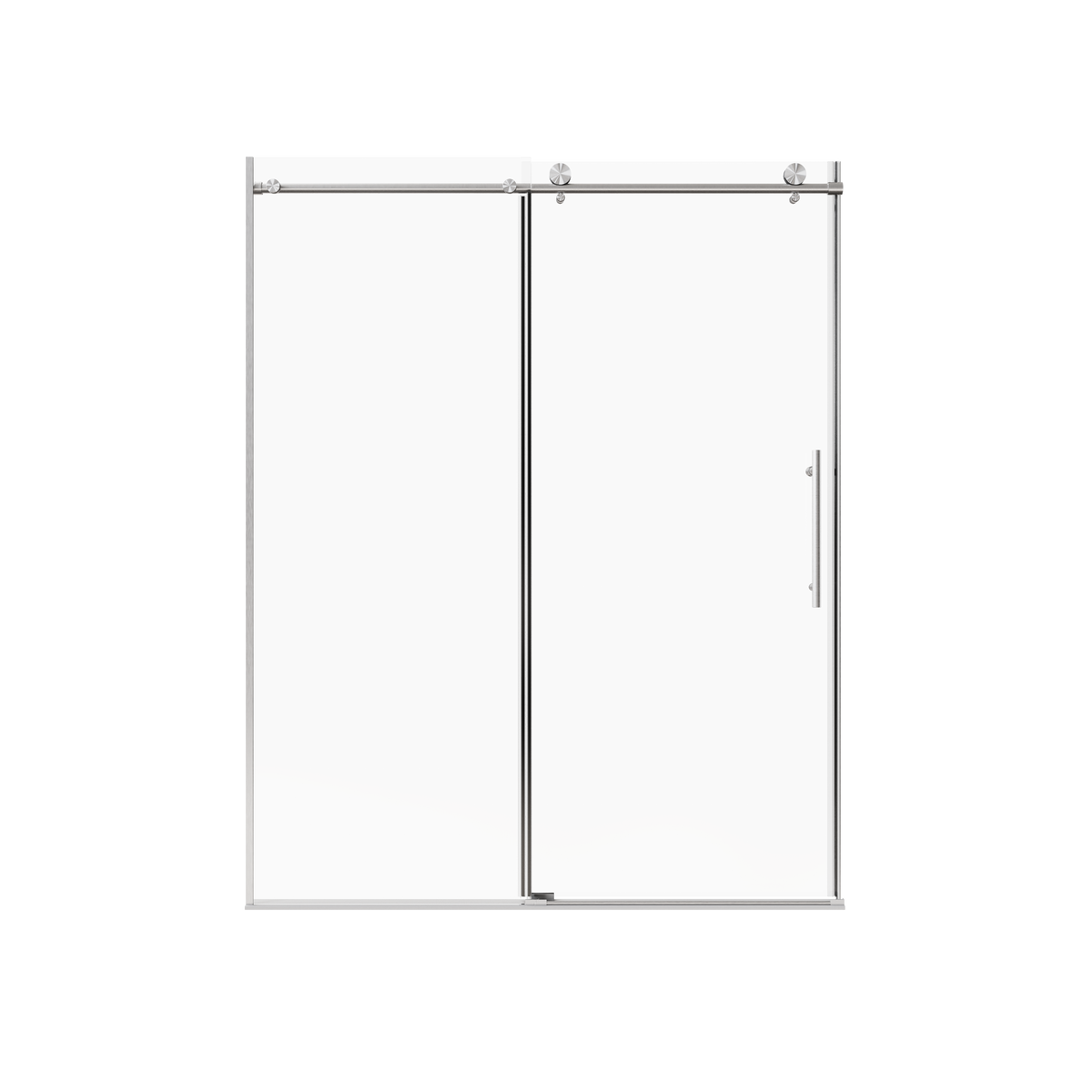 Stainless Steel Round Tube Frameless Shower Door