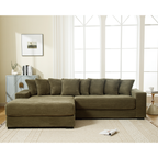 Oversized Two-Piece Velvet Sofa