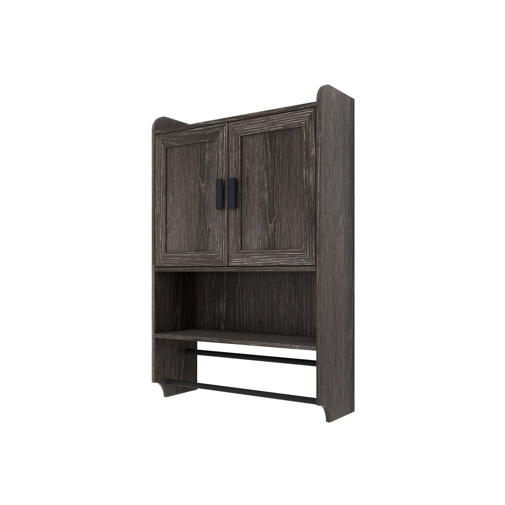 Bathroom Wall Cabinet with Doors and Adjustable Shelf