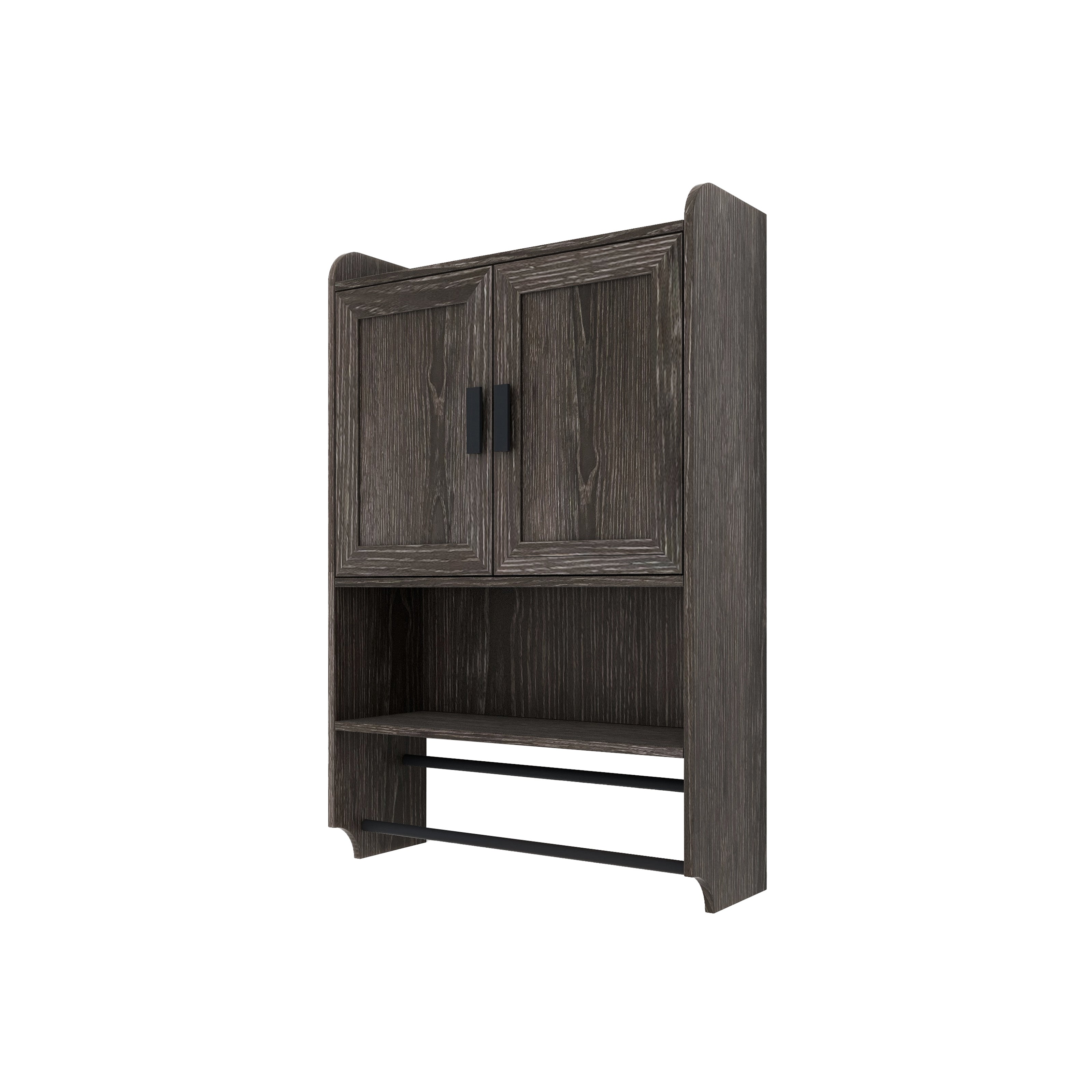 Bathroom Wall Cabinet with Doors and Adjustable Shelf
