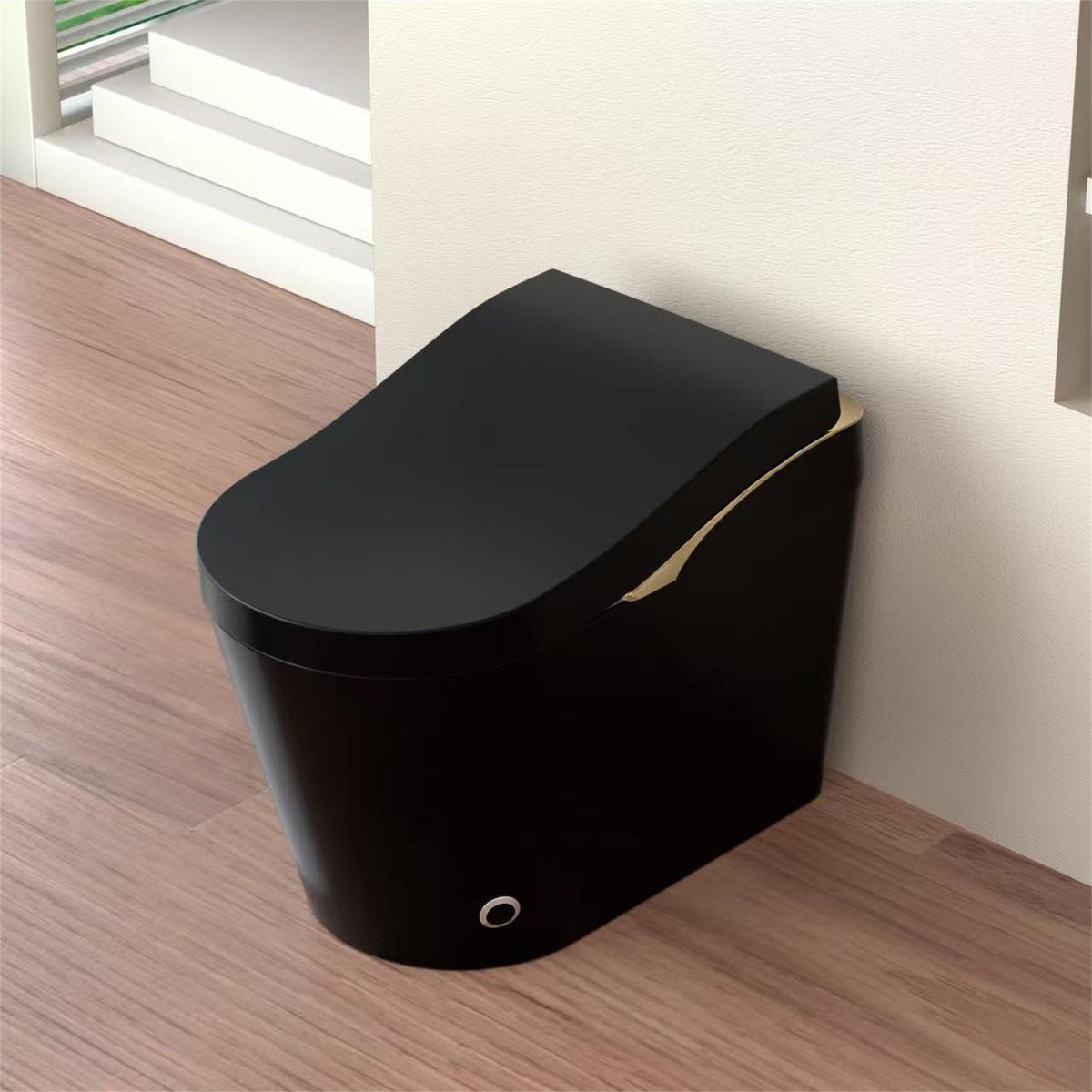 Tankless Modern Smart Toilet With Bidet, Auto Flush, Auto Open/Close,Heated Seat, Warm Water and Dry, Foam Shield Function