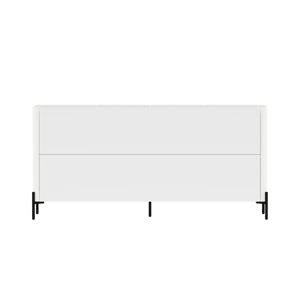 Modern Abbey 66.9" Sideboard with Adjustable Shelves and Metal Legs