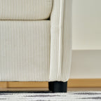 55" Oversized Chaise Lounge Chair Indoor with Ottoman and Storage