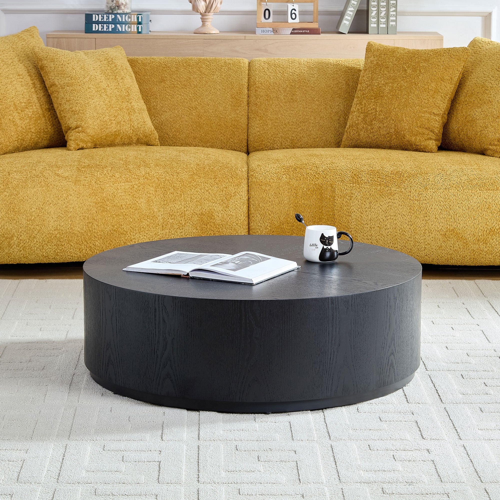 Modern Round Coffee Table - 35.43 Inch