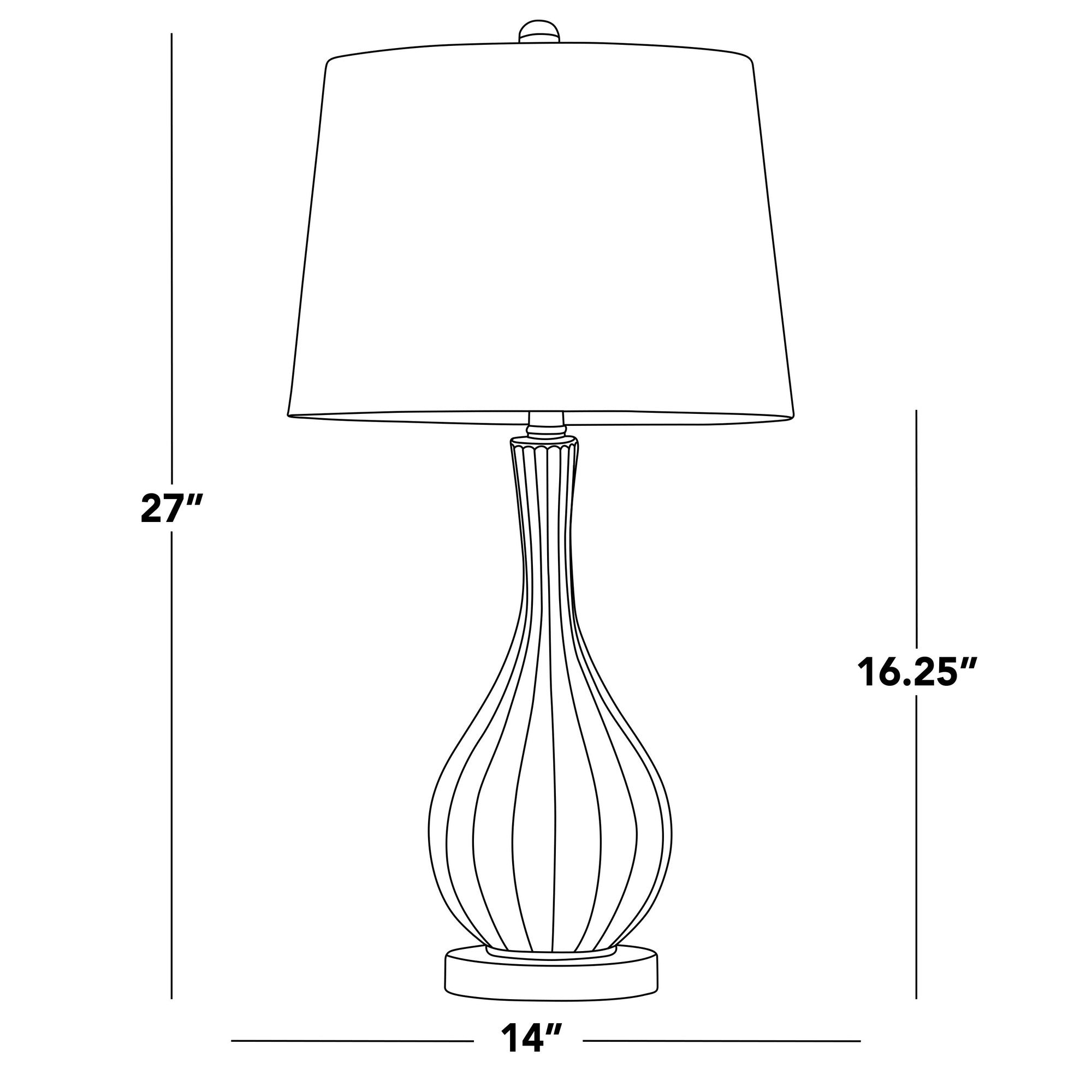 Jenny 27" Contemporary Glass Table Lamp