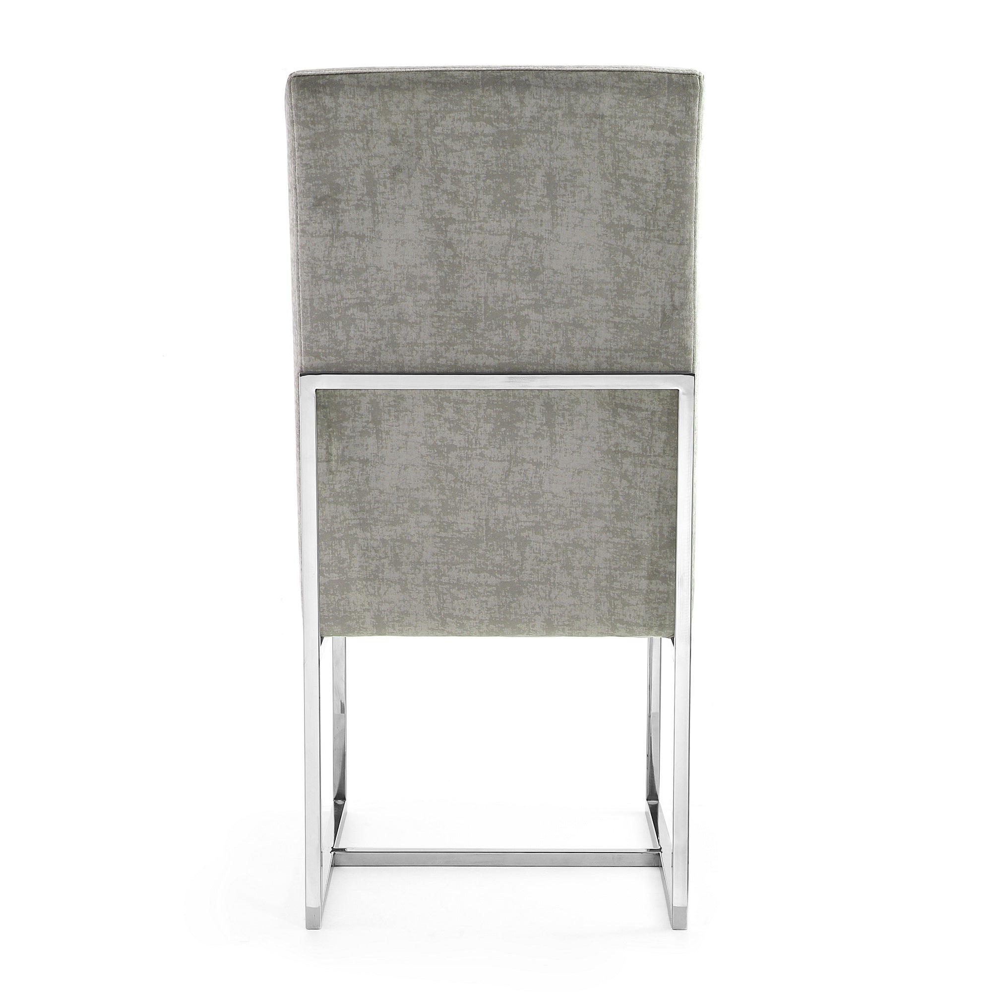 Element Metal Velvet Dining Chair in Steel