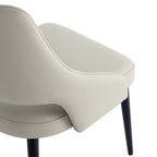 Tremont Metal Vegan Leather Dining Chair in Stone