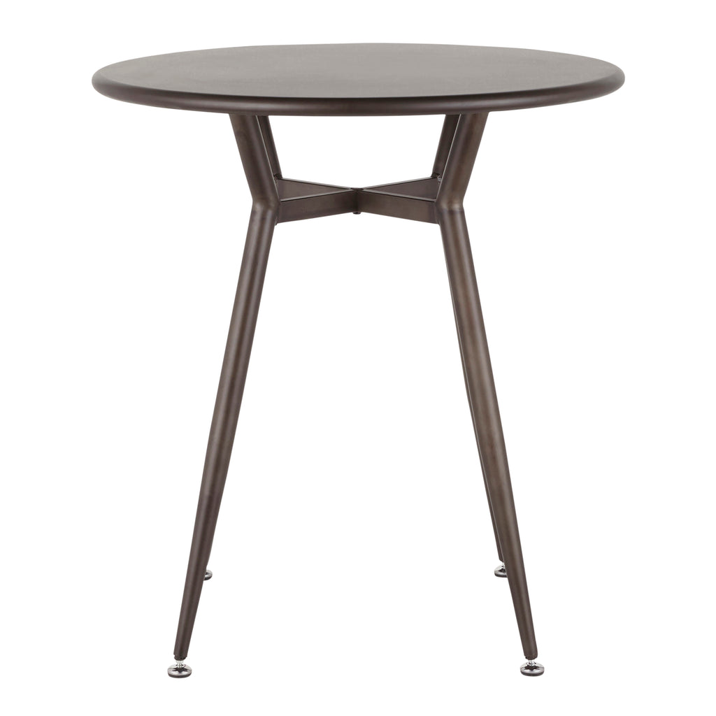 Round Dinette Table in Antique Metal