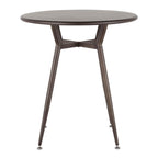 Round Dinette Table in Antique Metal