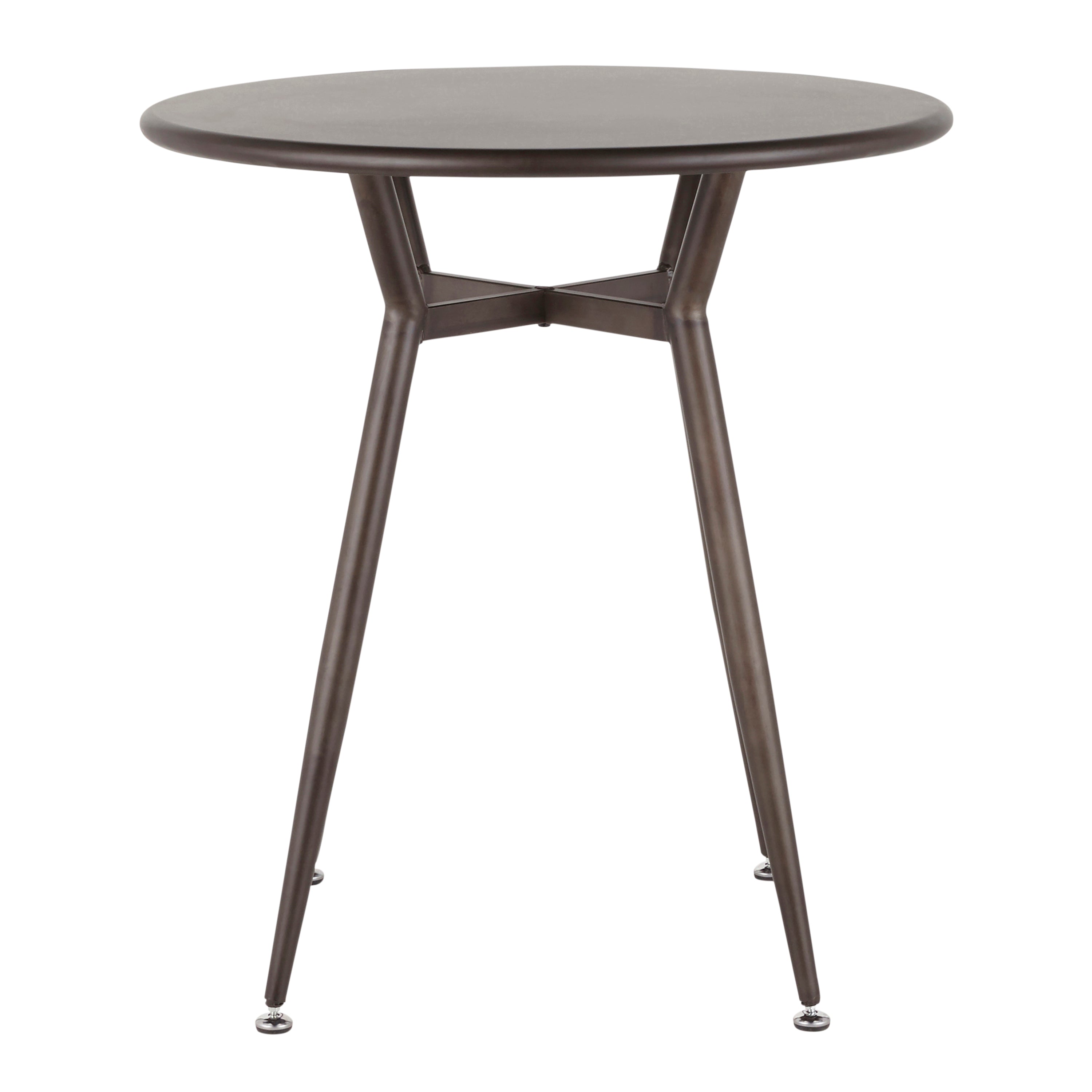 Round Dinette Table in Antique Metal