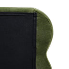 Stockholm Modern Wavy Headboard Platform Bed, King, Olive