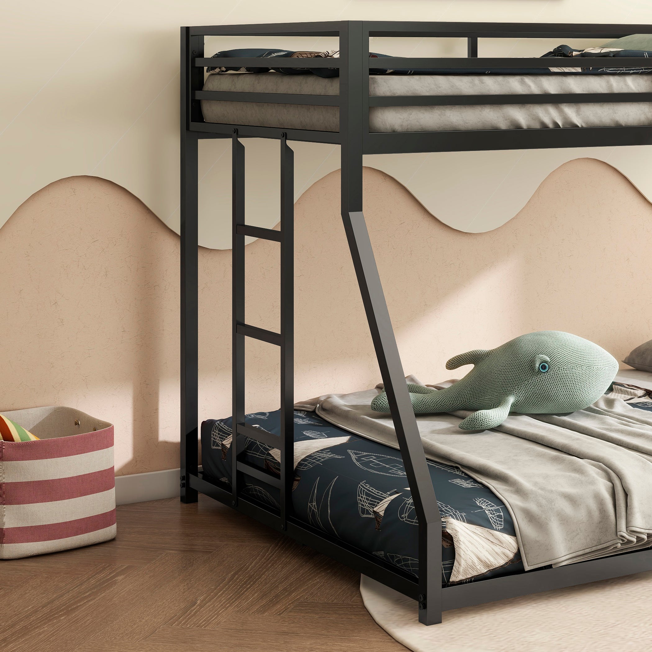 Adam Sturdy Twin Over Full Bunk Bed Metal