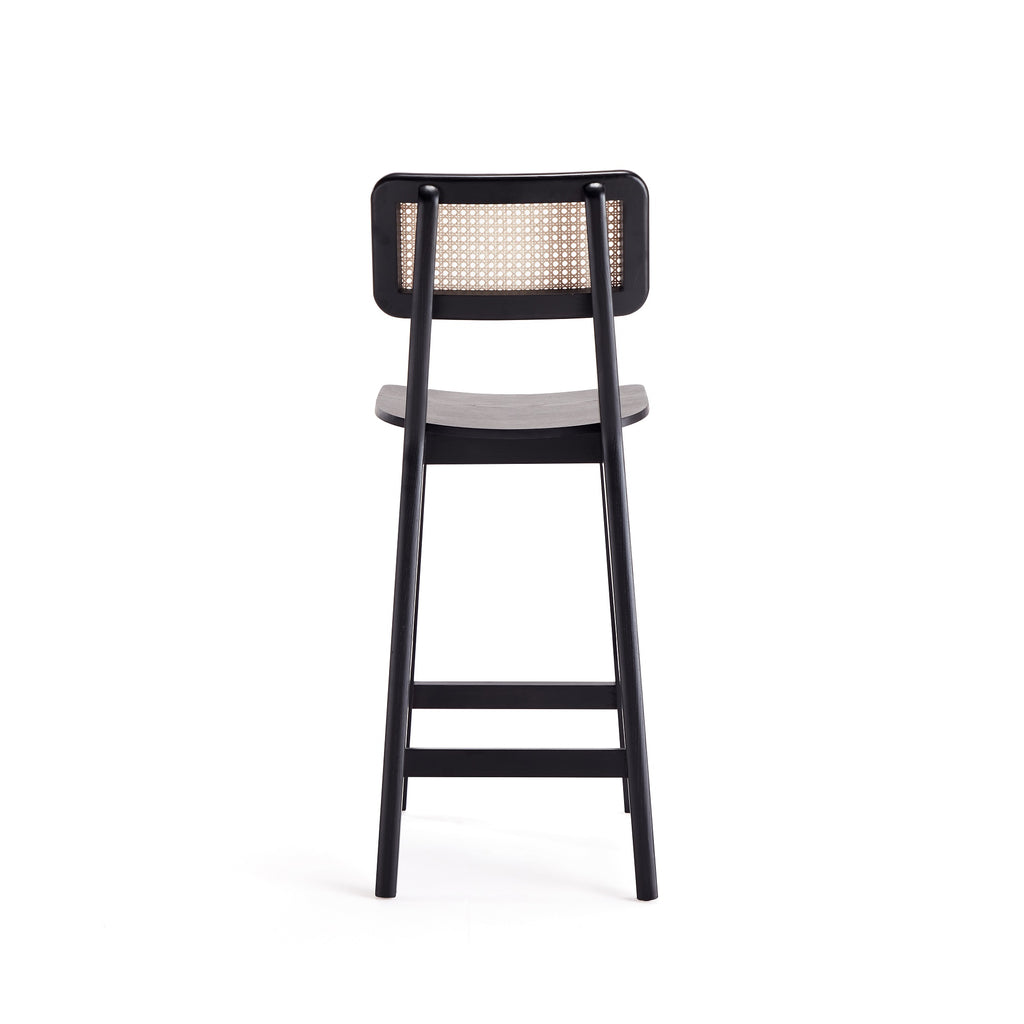 Versailles Cane Back Wood Counter Stool