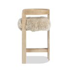 Millwick 26.5" Low Back Genuine Fur Counter Stool