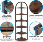 71.65" Tall 6 Tier Rustic Corner Shelf