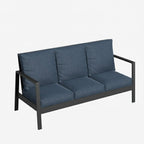 75" All-Weather Aluminum 3-Seat Patio Sofa
