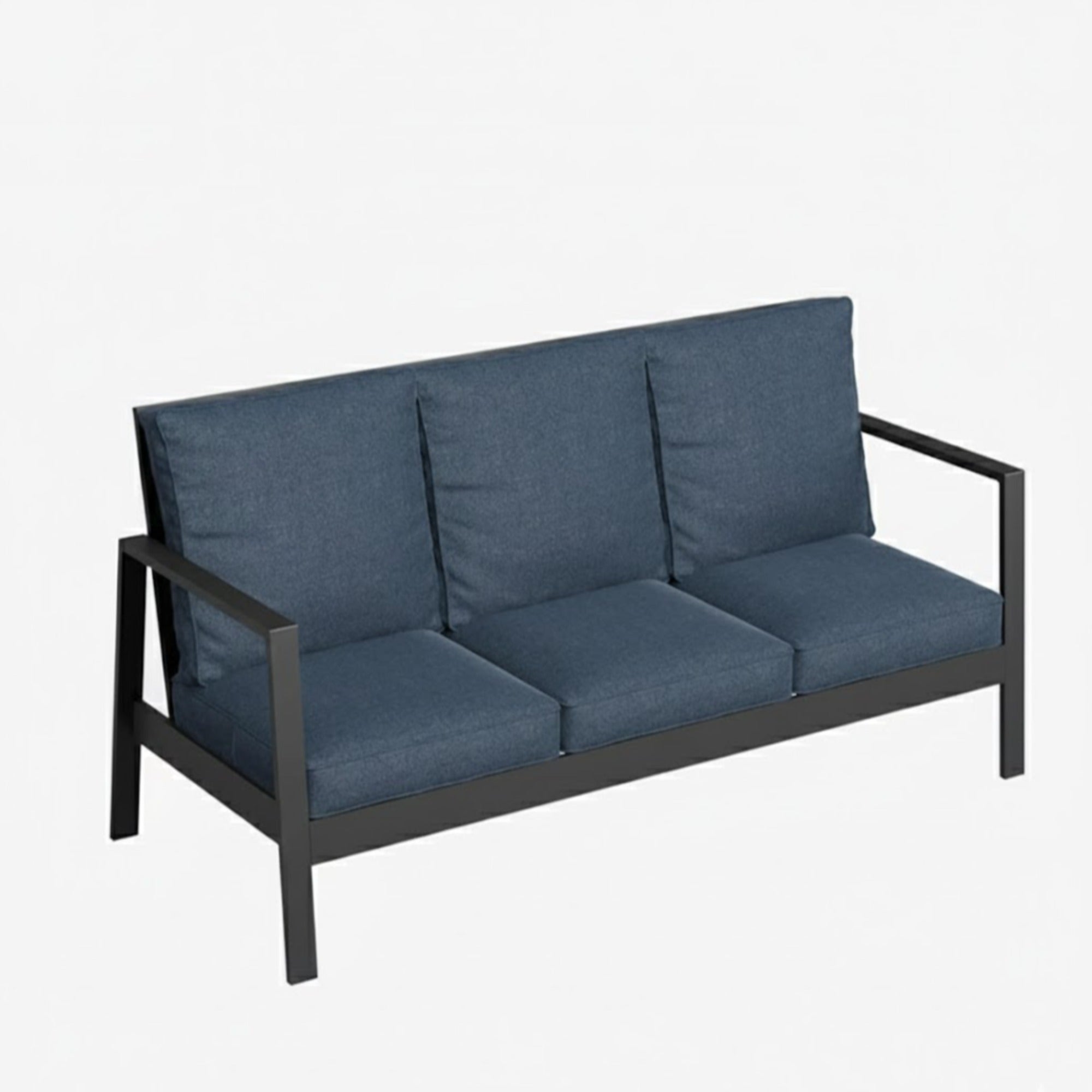 75" All-Weather Aluminum 3-Seat Patio Sofa