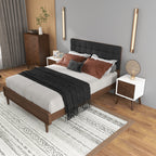 Caroline Mid Century Modern Style 2-Drawer Nightstand