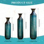 Torch-Fired Metal Vases Set of 3, Tall