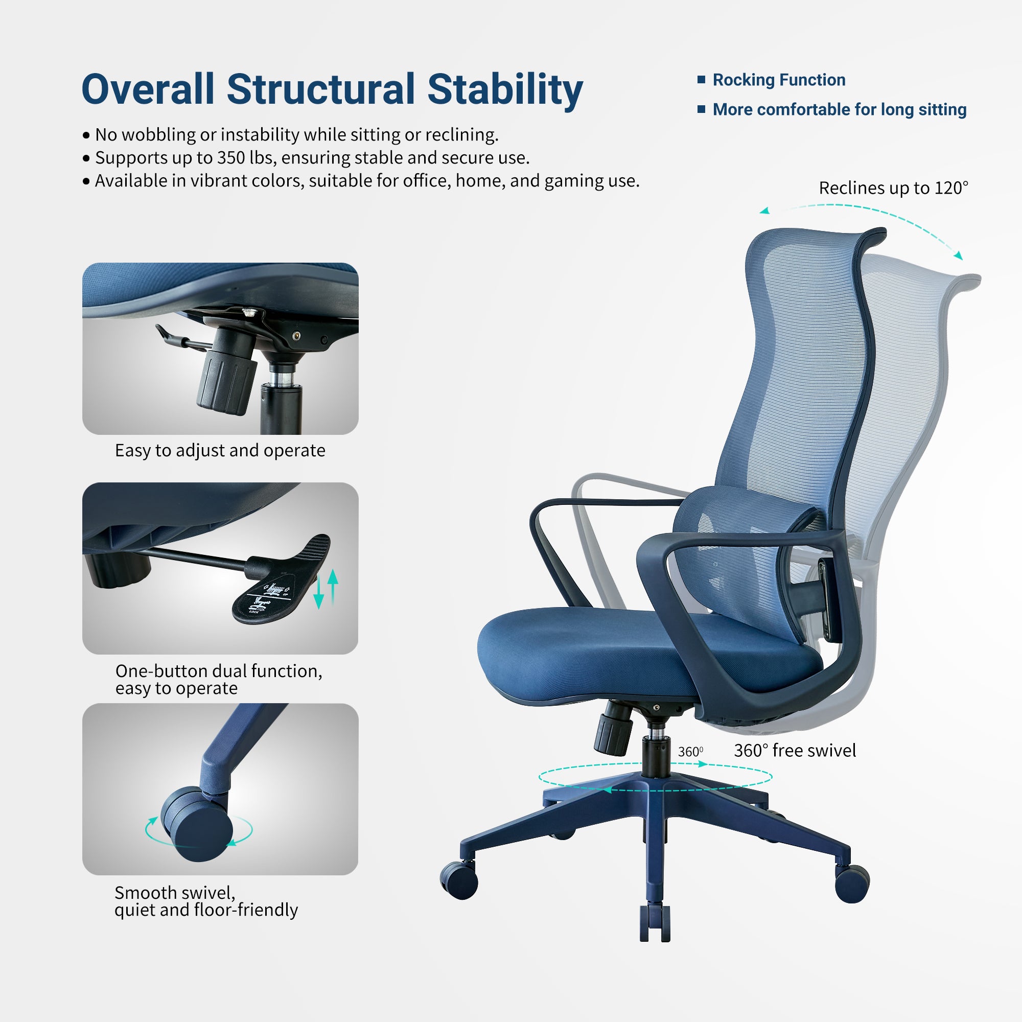 Ergonomic Colorful Office Chair