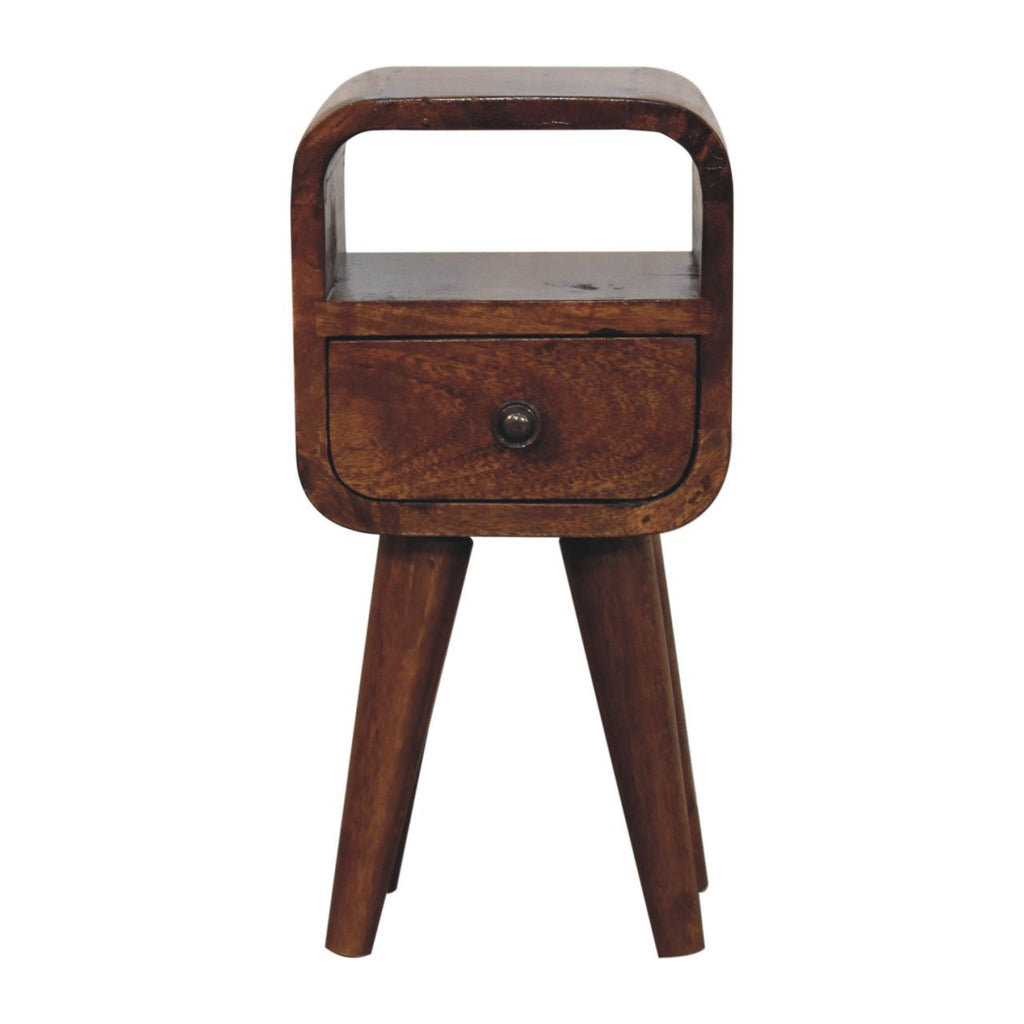 Solid Wood Extra Mini Curve Bedside