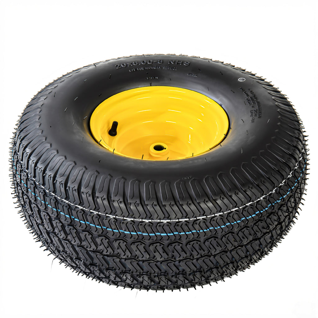 Set of 2 Lawn Mower Tires and Wheel Assembly