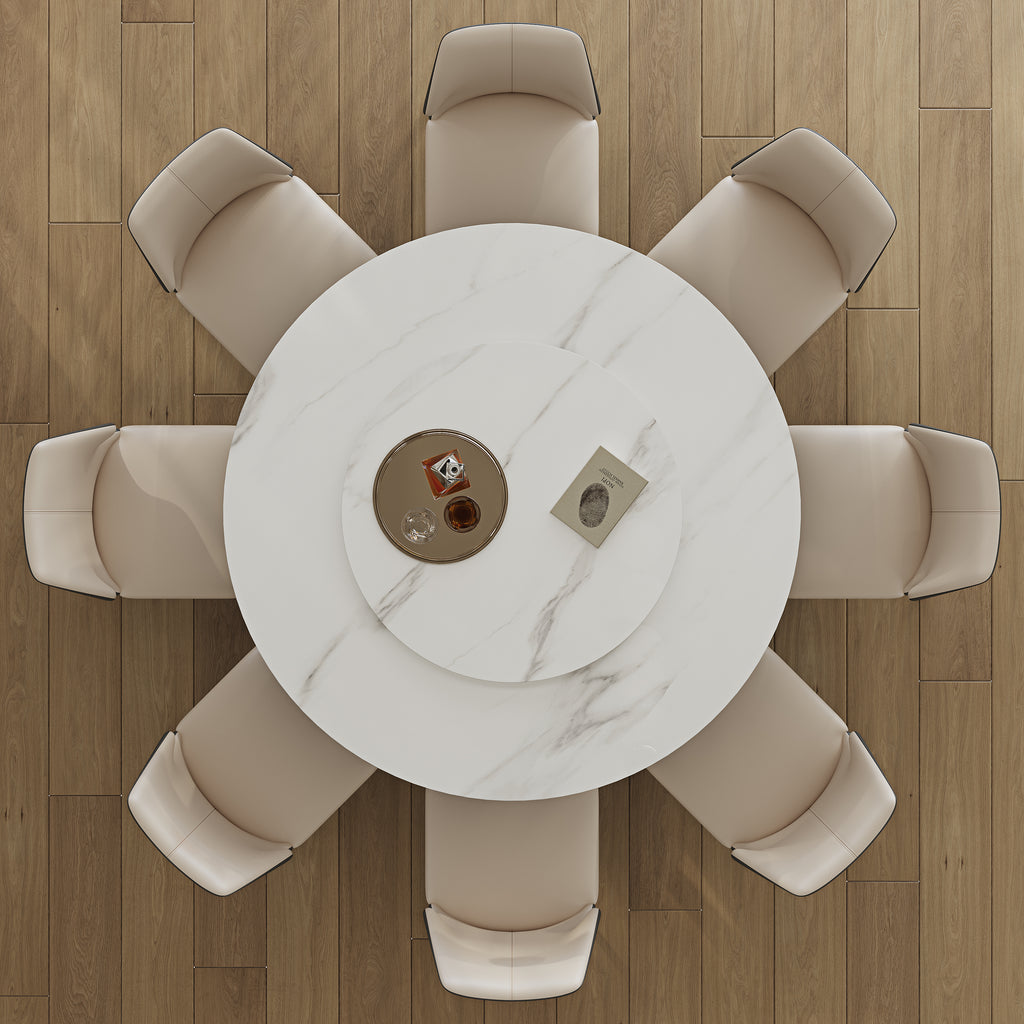 59" Modern Sintered Stone Dining Table