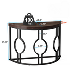 Half Moon Console Table for Entryway