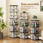 Rotating Bookshelf Tower - 5 Tier