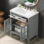 30" Bathroom Vanity with Ceramic Sink