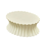 35.04 Inch Oval Coffee Table - Vintage Sturdy Fiberglass Design