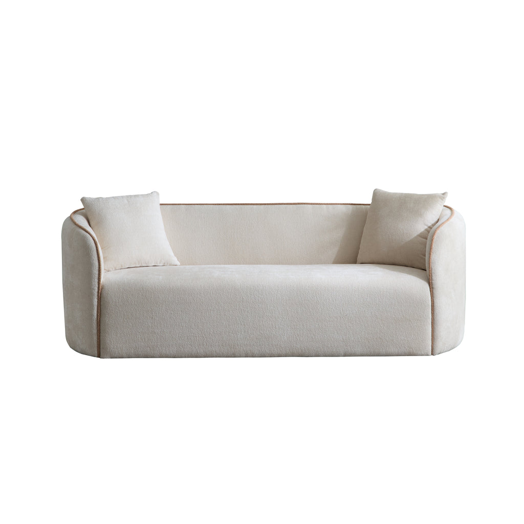 Coral 82" Curved Boucle Sofa