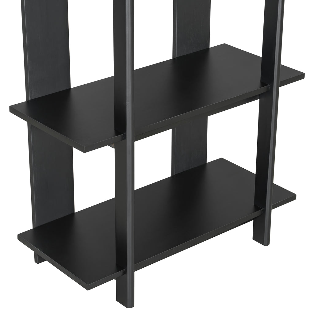 4-Tier Wooden Open Bookcase