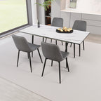 47"-63" Extendable MDF Modern Dining Table and Chair Set