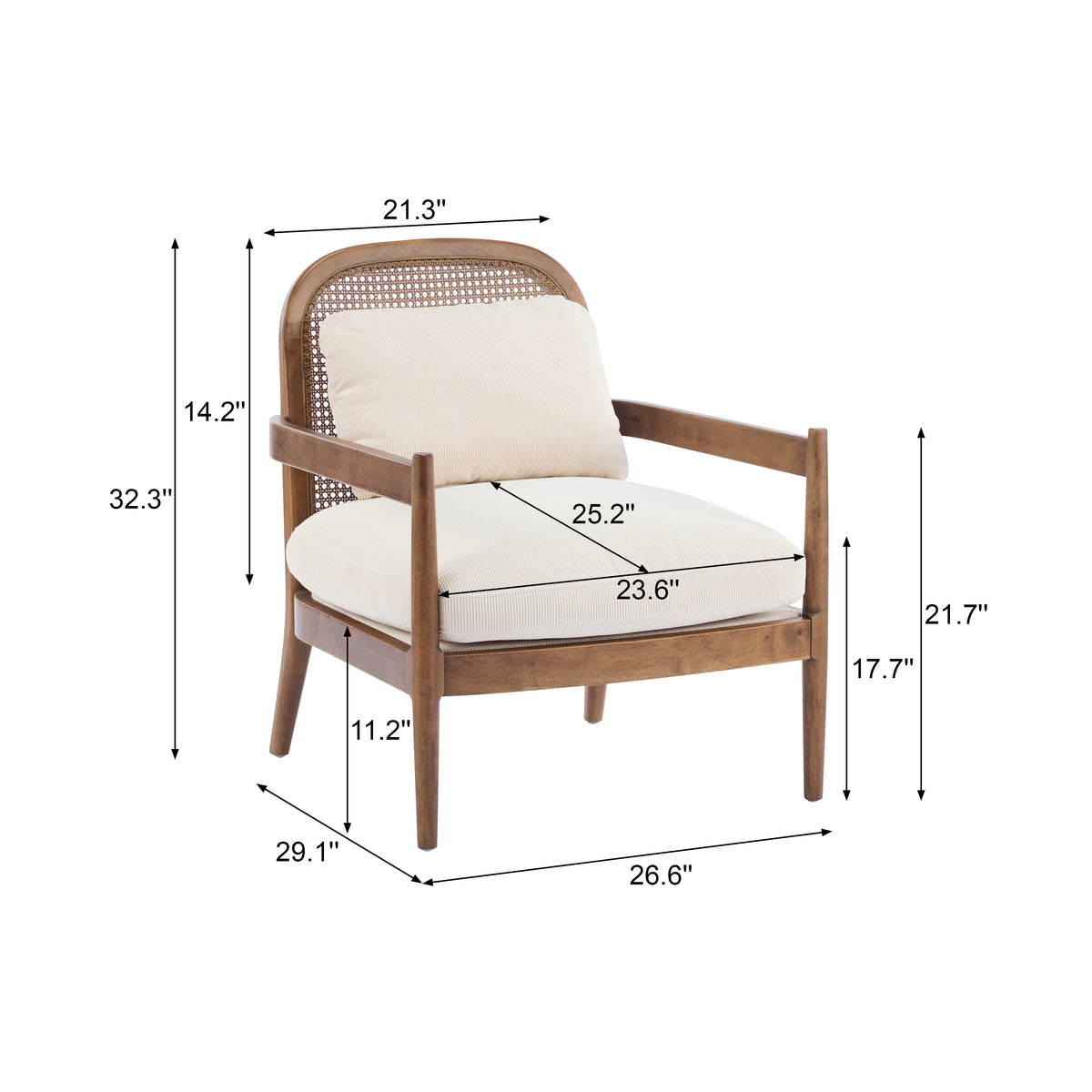 Set of 2 Mid-Century Modern Accent Chairs