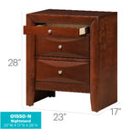 Sleek Cherry Nightstand With Storage