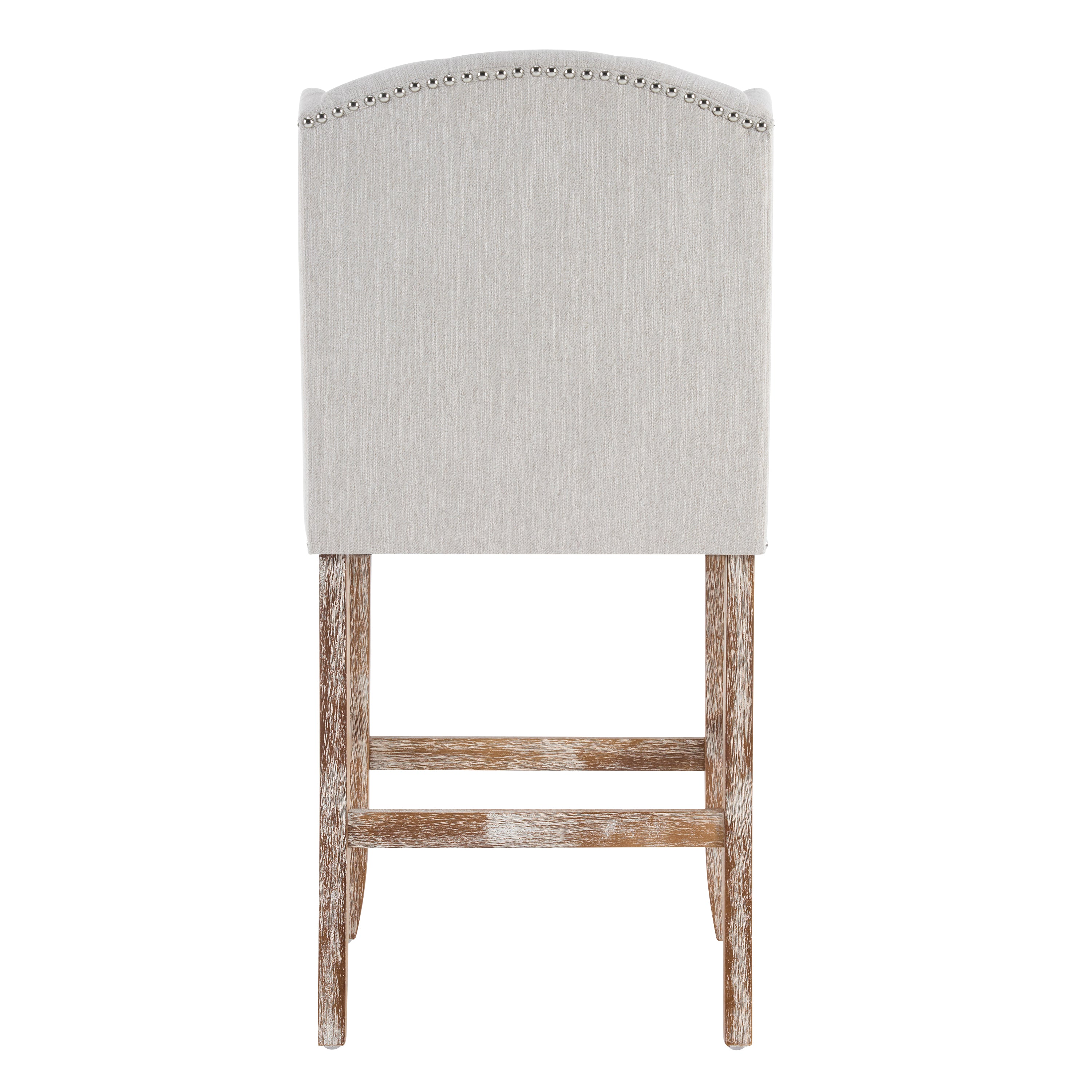 Vienna Contemporary Fabric Tufted Wingback Counter Stools