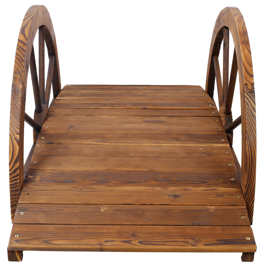 3.3ft Wooden Garden Bridge Arc Footbridge