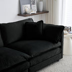 Chenille Fabric Ottomans Footrest