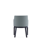 Gansevoort Wood Vegan Leather Armchair in Pewter