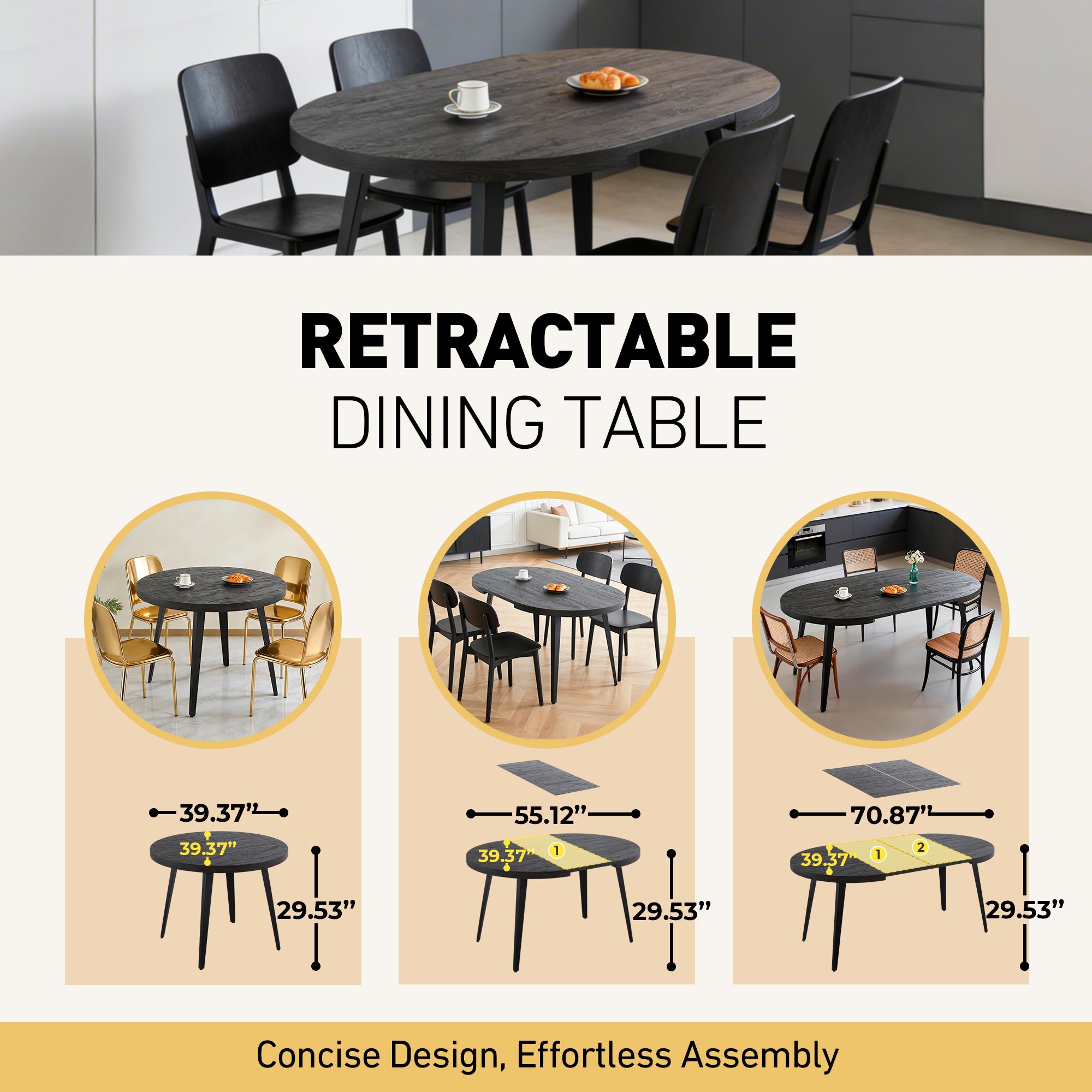 Extendable Table: Dining, Office & Coffee Table