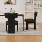 22.05" Wide Modern Upholstered Chenille Dining Chair Set of 2